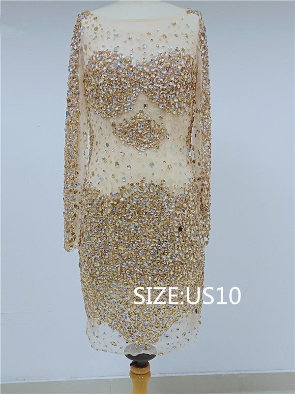 Discount Sparkly Long Sleeves Homecoming Dresses, DD0107