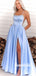 Spaghetti Straps A-line Cheap Long Prom Dresses,RBPD0129