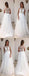 A-line Bateau Neck Cap Sleeves Appliques Tulle Wedding Dresses With Train, WD0412