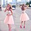 Two Pieces Cheap Spaghetti Straps Pink Tutu tulle Homecoming Dresses, HD0351