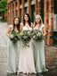 Sheahth Newest Short Sleeves Long Simple Bridesmaid Dresses, BD0610
