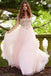 Popular A-line Floor-length off the shoulder beading tulle Sweet princess dress, long prom dresses, PD0110