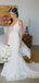 Mermaid V-neck Full Lace Wedding Dresses With Train, WD0443