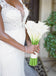 Amazing White lace sexy V-neck sleeveless elegant tail wedding dress, WD0330