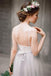 Floor-length Spaghetti Straps Lace Top Tulle Cheap Simple Wedding Dresses, WD0369
