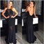 Black Backless See-through Sexy Discount Evening Prom dress, Party Dresses Online, NDPD0017