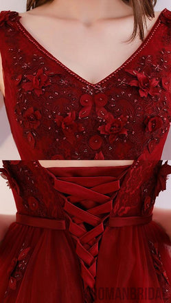 Newest Red Floor-length V-neck Back strap Beading  applique elegant backless long Prom Dresses , PD0491