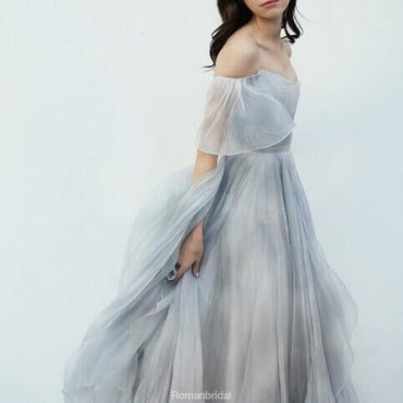 Newest Floor-length Off-shoulder chiffon cheap popular long prom dresses, PD0533