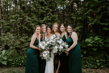 Sheath Spaghetti Straps V-neck Sleeveless Dark Green Bridesmaid Dresses, BD0618