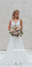 Sheath V-neck Sleeveless Light Ivory Lace Long Wedding Dresses, WD0486