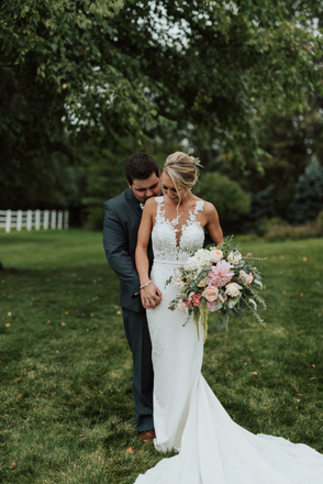 Mermaid Round-neck Sleeveless Appliques Backless Wedding Dresses , WD0489