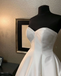 Sweetheart Strapless A-line Satin Wedding Dresses With Train, WD0495