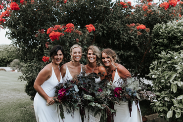 Sheath Deep V-neck Sexy Sleeveless Bridesmaid Dresses With Split, BD0624