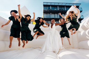 A-line V-neck Short Sleeves Short Dark Green Bridesmaid Dresses, BD0635