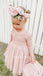 A-line Round Neck Long Sleeves Lace Flower Girl Dresses, FG0157