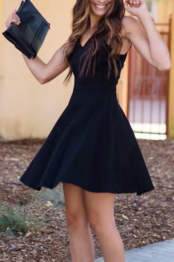 Charming black Lace up Spaghetti Strap lace short cheap homecoming dresses, HD0348