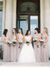 A-line Floor-length Off-shoulder Sequins Top Long Tulle Bridesmaid Dresses, BD0605