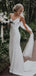 Sheath Spaghetti Straps Simple Cheap Long Wedding Dresses With Train, WD0474