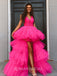 V-neck Multi Layer Net Yarn Cake Puffy Princess Dress Evening Gowns Prom Dresses , WGP153
