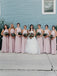 Halter A-line Floor-length Chiffon Bridesmaid Dresses With Split, BD0585