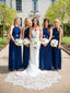 A-line Halter Floor-length Chiffon Simple Bridesmaid Dresses, BD0580