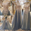 New Arrival Lace Appliques Beading Gorgeous Tulle Off Shoulder Elegant Prom Dress, PD0260