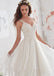 Amazing  Chiffon V-Neck A-Line Beaded Lace Appliques Wedding Dresses, WD0332