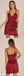 Charming Spaghetti Straps V-neck Red Cheap Short Popular Homecoming Dresses, HD0423