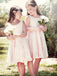 A-line Scoop Neck Sleeveless Full Lace V-back Flower Girl Dresses, FG0133
