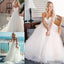 Charming Beauty Spaghetti strap sweetheart tulle beach bridal gown, wedding Dress, WD0317