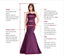 Cap Sleeves V-neck Lace Long Bridesmaid dresses With Train, BD0034