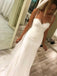 Elegant Spaghetti Straps Simple Beach Sweetheart Appliques Wedding Dresses, WD0390