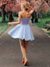 A-line Sweetheart Sleeveless Simple Cheap Short Homecoming Dresses with Ruffles, HD0381