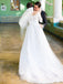 Off-shoulder Long Sleeves Lace Tulle Wedding Dresses With Train, WD0451