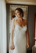 Spaghetti Straps V-neck Full Lace Backless Wedding Dresses, WD0433