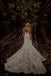 Mermaid Full Lace V-back Wedding Dresses With Train, WD0435