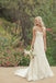 Full Lace Country styles V-neck Sleeveless Long Wedding Dress with train, WD0380