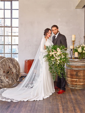 Mermaid Simple White Long Sleeves Backless Wedding Dresses, WD0446