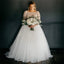 Amazing Half Sleeves Beading Top Long tulle Wedding Dresses, WD0439