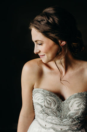 Sweetheart Beading Top Long Backless Chiffon Wedding Dresses, WD0434